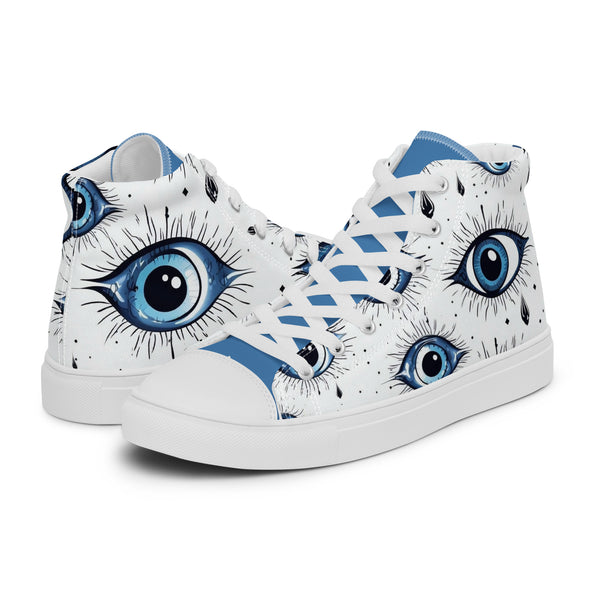 HA!LO Halloween Evil Eye #334 — Men’s Canvas High Top