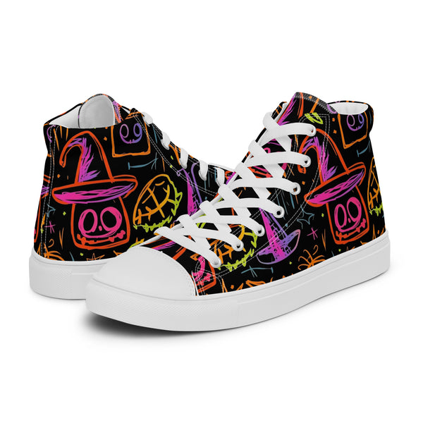 HA!LO Neon Halloween #335 — Men’s Canvas High Top