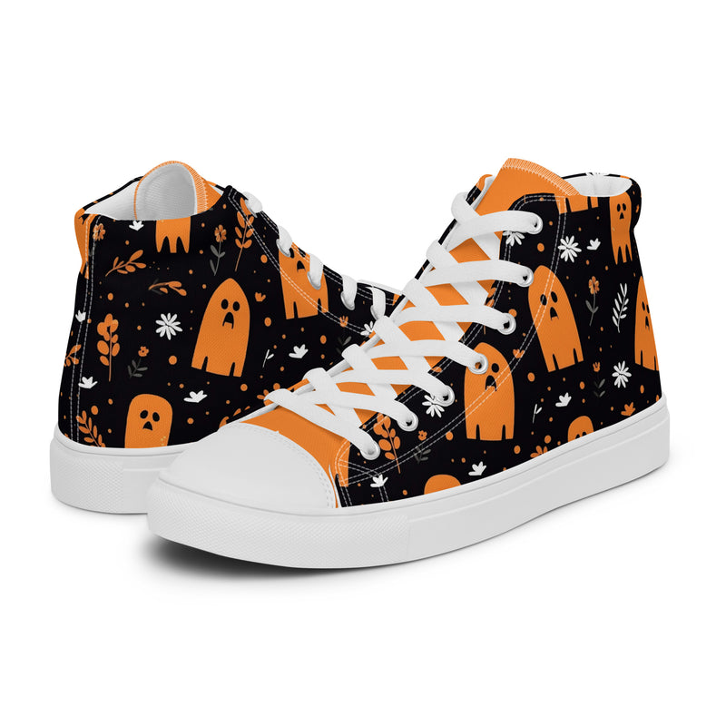 Cute Ghost High Top #327 - Canvas High Top Sneakers | HA!LO