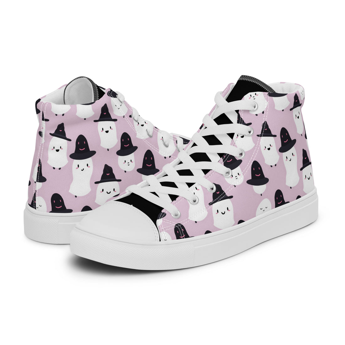 Men's Halloween Kawaii Ghost High Tops 328 - ShipSneakers.com