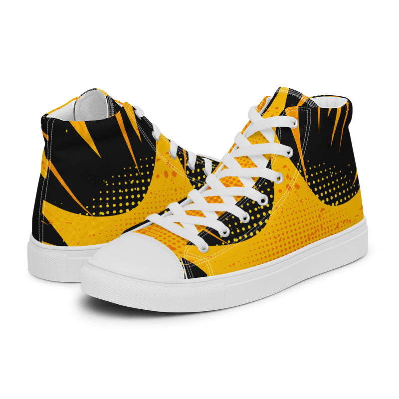 HA!LO Yellow Black #347 — Men’s Canvas High Top