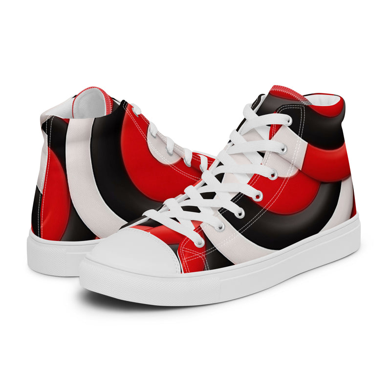HA!LO Red Swoosh #353 — Men’s Canvas High Top