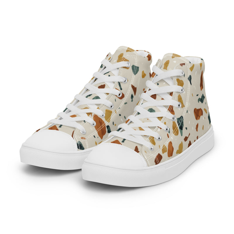 Terrazzo High Top #9 - Back View | HA!LO Canvas Sneakers