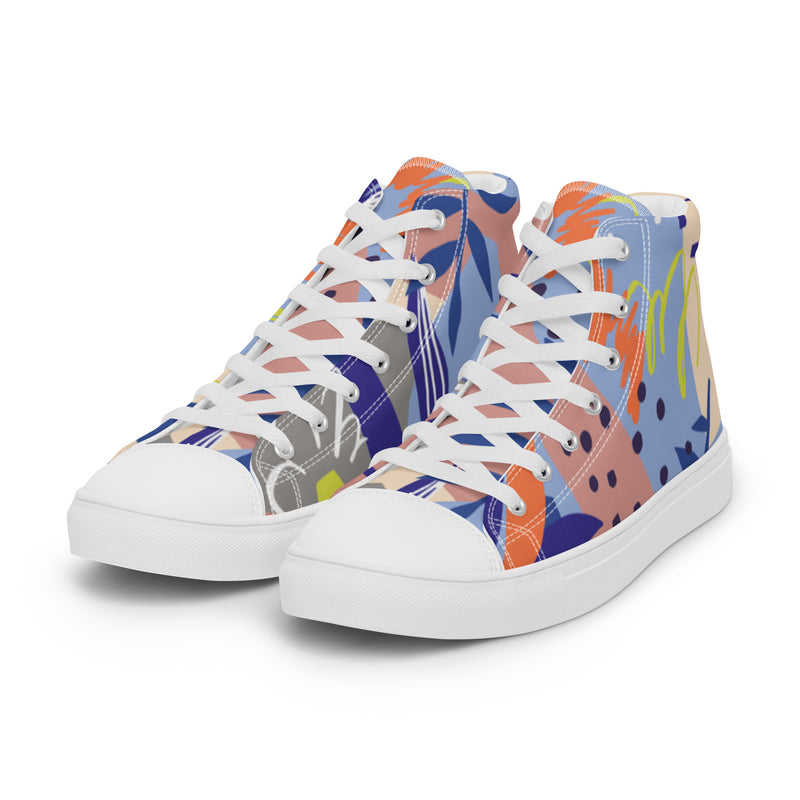 Color Pop High Top #11 - Back View | HA!LO Canvas Sneakers