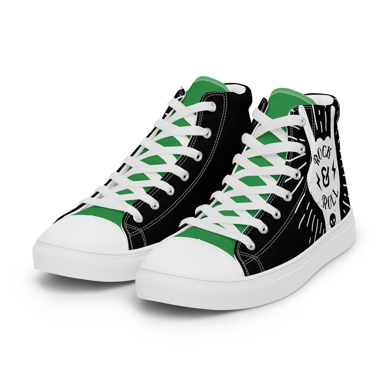 Rock N Roll High Top #59 - Back View | HA!LO Canvas Sneakers