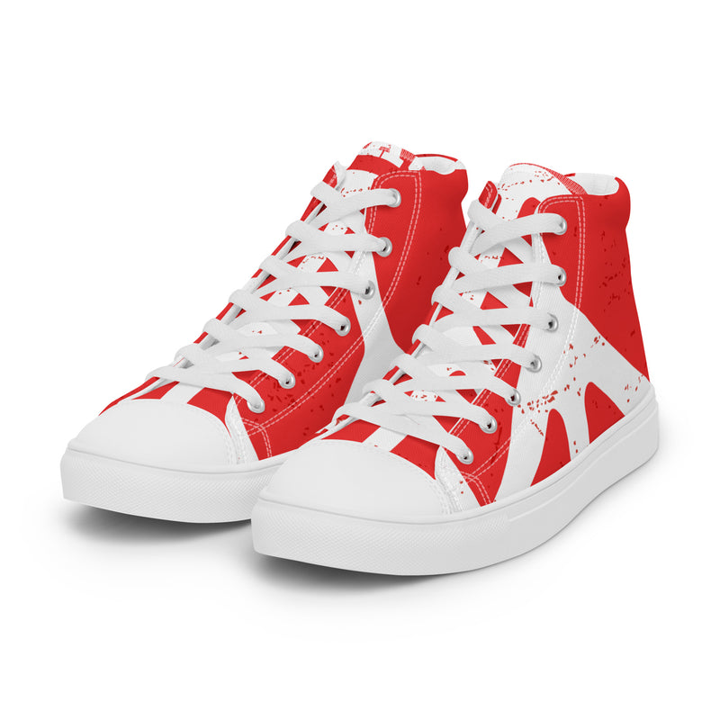 Peace High Top #71 - Back View | HA!LO Canvas Sneakers