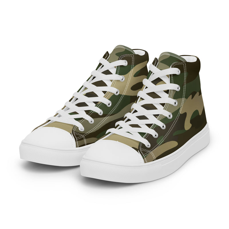 Classic Camo High Top #77 - Back View | HA!LO Canvas Sneakers