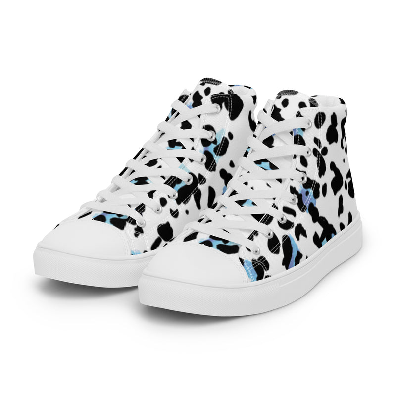 Dalmatian Spot High Top #105 - Back View | HA!LO Canvas Sneakers