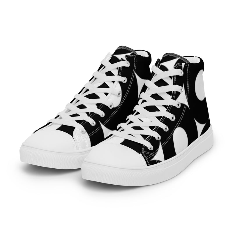Abstract Mod High Top #113 - Back View | HA!LO Canvas Sneakers