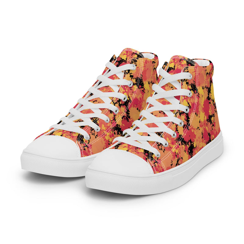 Autumn Leaf High Top #123 - Back View | HA!LO Canvas Sneakers