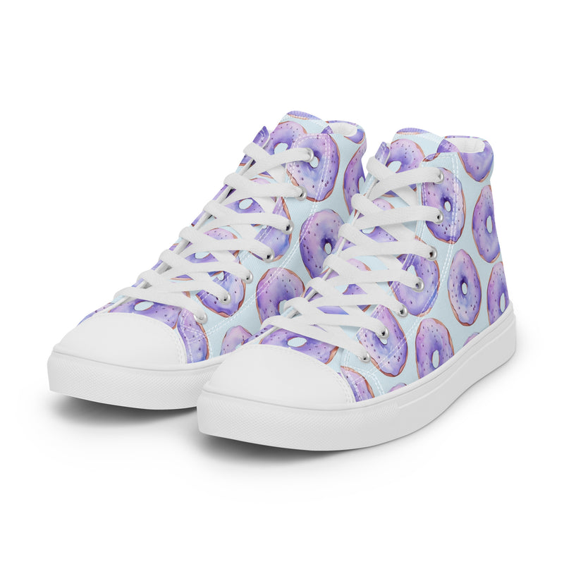 Donut Sprinkle High Top #132 - Back View | HA!LO Canvas Sneakers