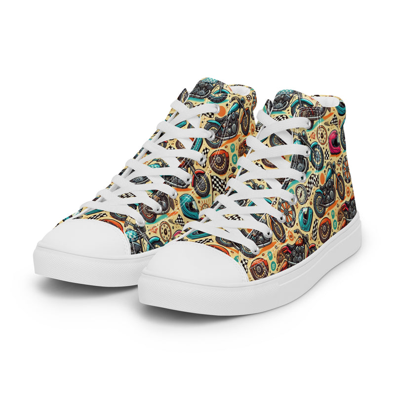 High Top Sneakers Ig Exclusive High Top #1 - Back View | HA!LO Canvas Sneakers