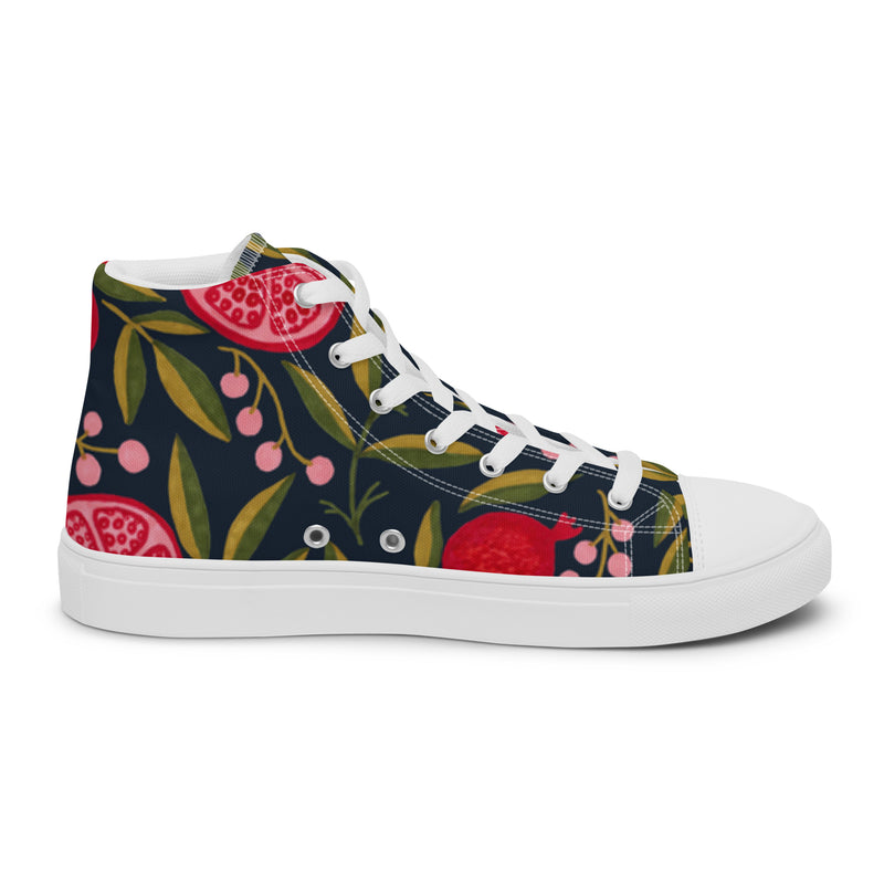 Rose Garden High Top #4 - Back View | HA!LO Canvas Sneakers