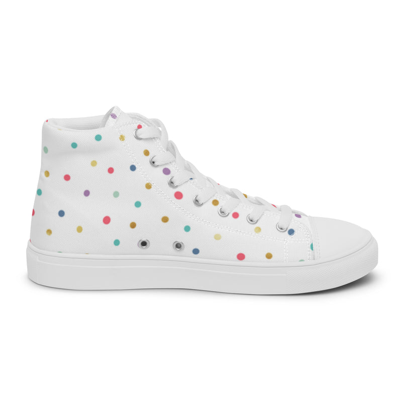 Rainbow Dot High Top #27 - Sole Detail | HA!LO Canvas Sneakers