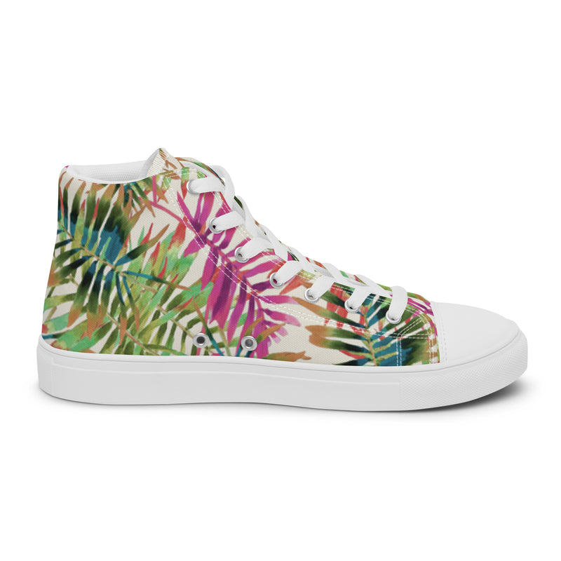 Tropical Leaf High Top #31 - Sole Detail | HA!LO Canvas Sneakers