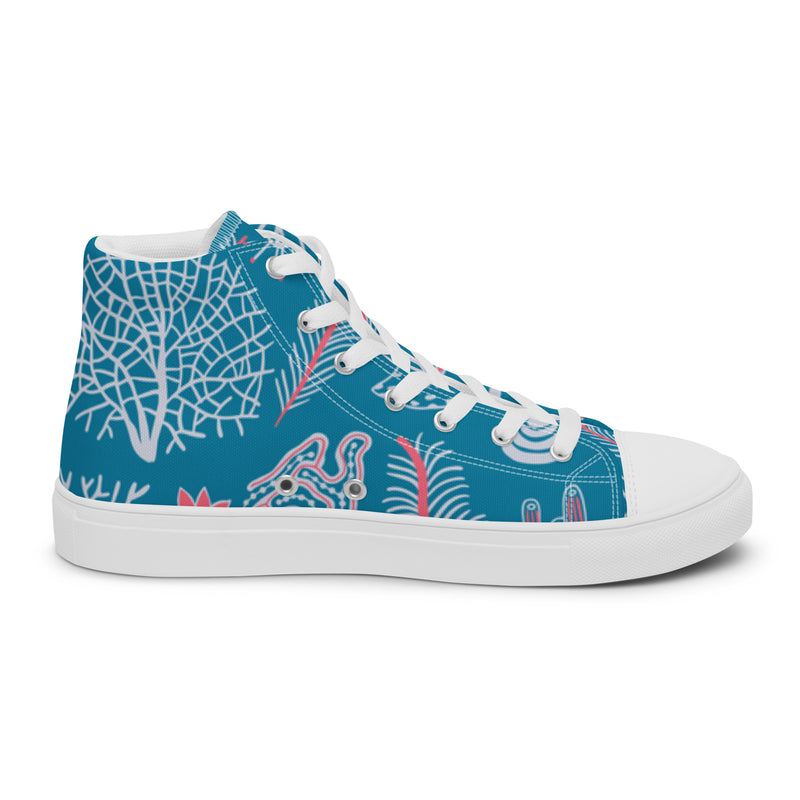 Ocean Coral High Top #35 - Sole Detail | HA!LO Canvas Sneakers