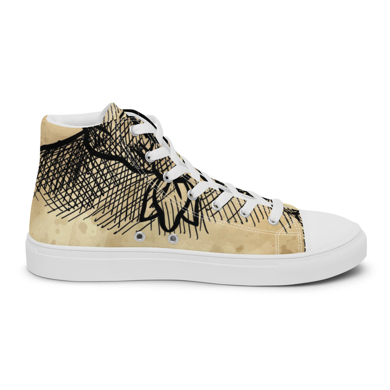 Owl Sketch High Top #48 - Sole Detail | HA!LO Canvas Sneakers
