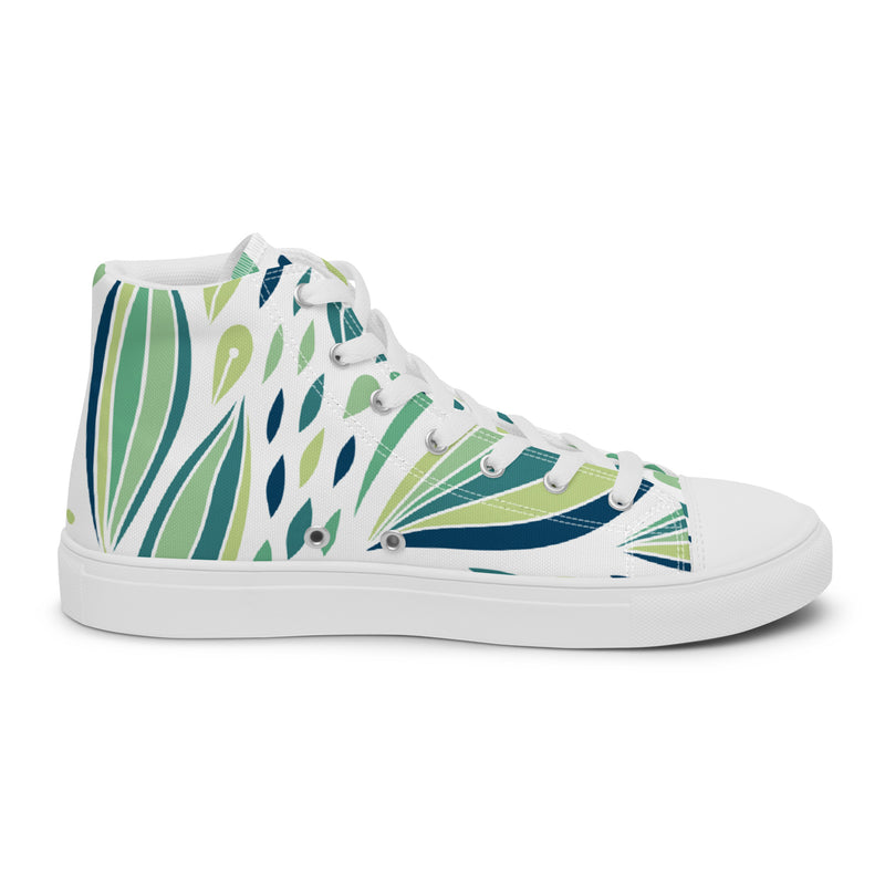 Green Swirl High Top #53 - Sole Detail | HA!LO Canvas Sneakers