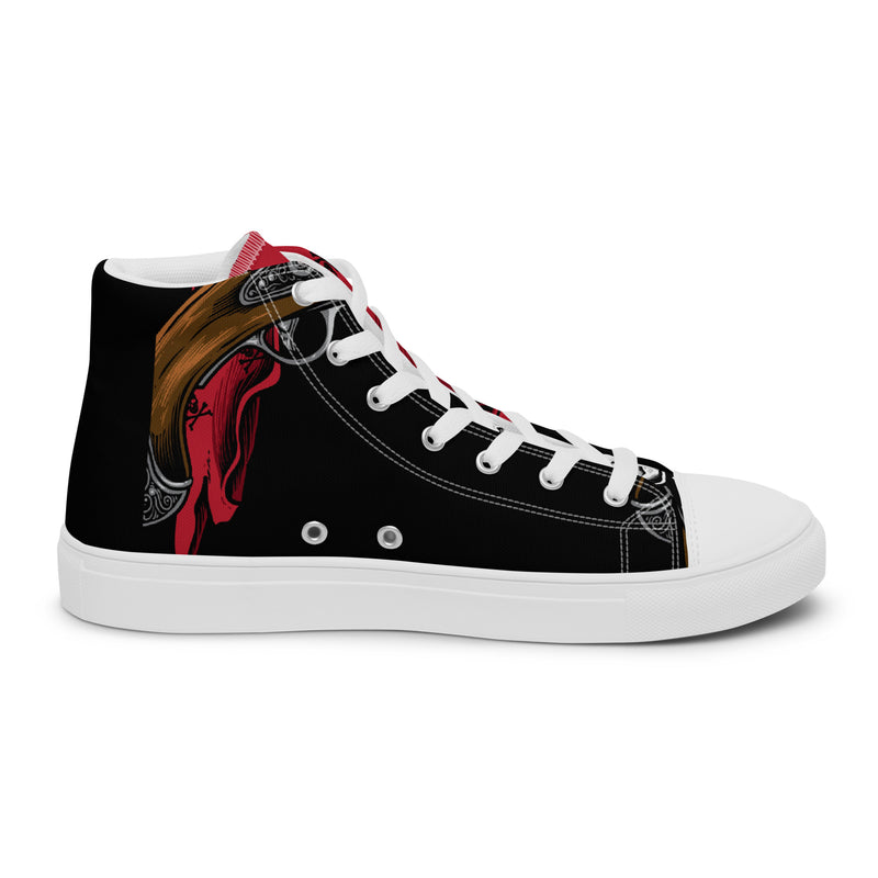 Red Skull High Top #160 - Sole Detail | HA!LO Canvas Sneakers
