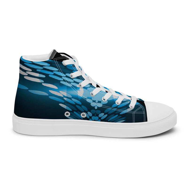 Blue Silhouette High Top #67 - Sole Detail | HA!LO Canvas Sneakers