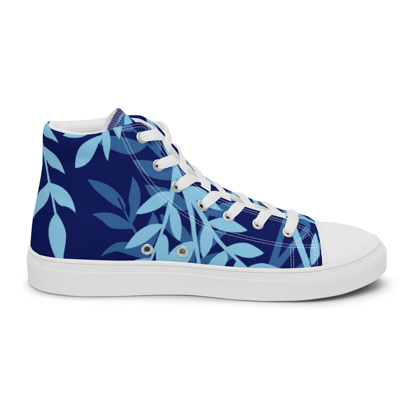 Blue Leaf High Top #84 - Sole Detail | HA!LO Canvas Sneakers
