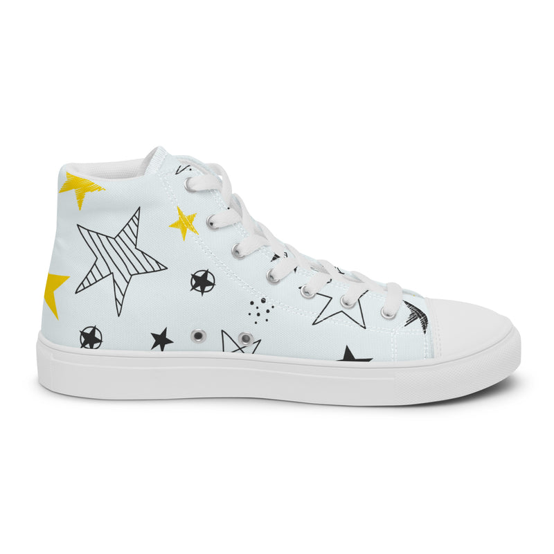 Star Doodle High Top #94 - Sole Detail | HA!LO Canvas Sneakers