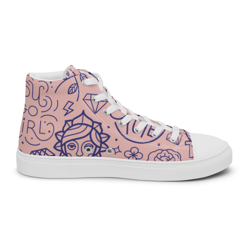Girl Power High Top #106 - Sole Detail | HA!LO Canvas Sneakers