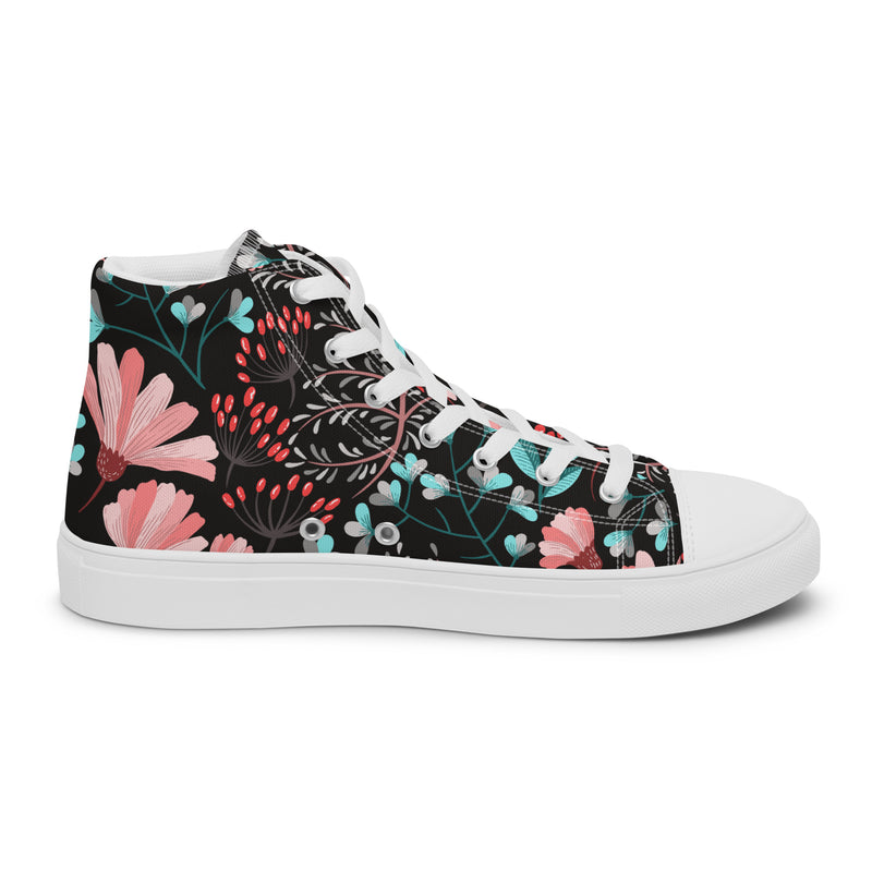 Dark Botanical High Top #110 - Sole Detail | HA!LO Canvas Sneakers