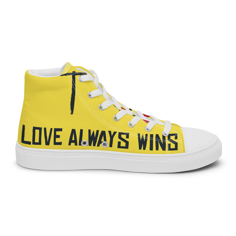 Yellow Heart High Top #112 - Sole Detail | HA!LO Canvas Sneakers