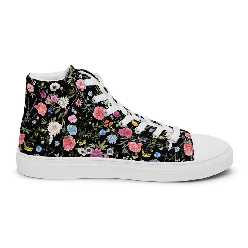 Midnight Floral High Top #124 - Sole Detail | HA!LO Canvas Sneakers