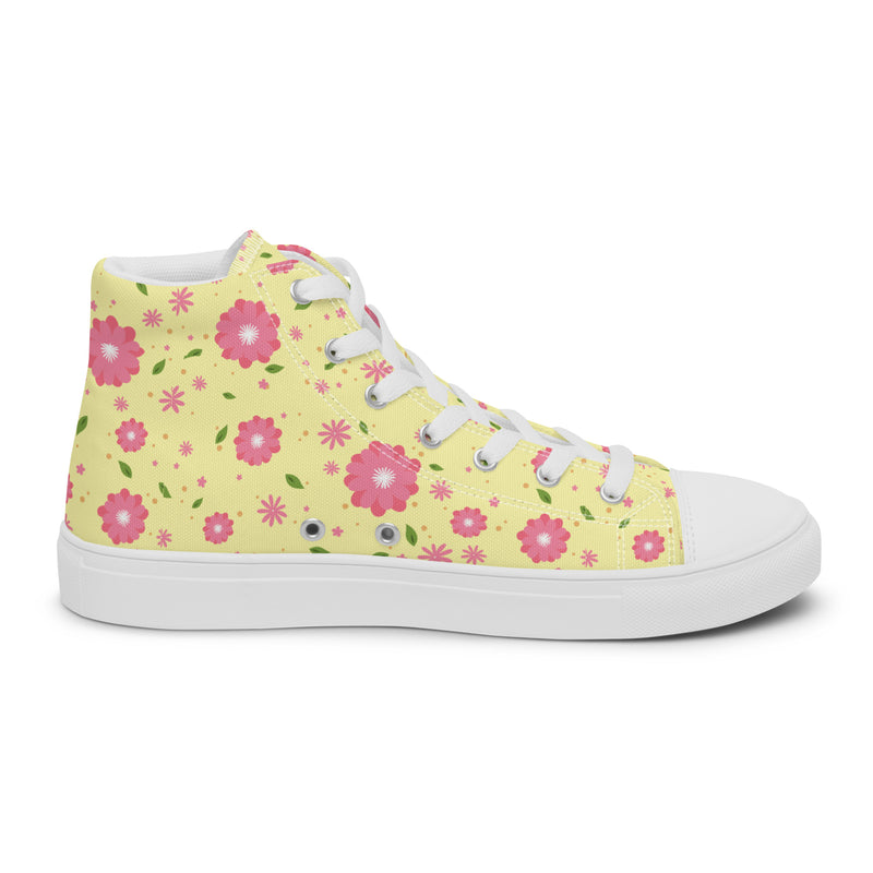 Yellow Blossom High Top #125 - Sole Detail | HA!LO Canvas Sneakers