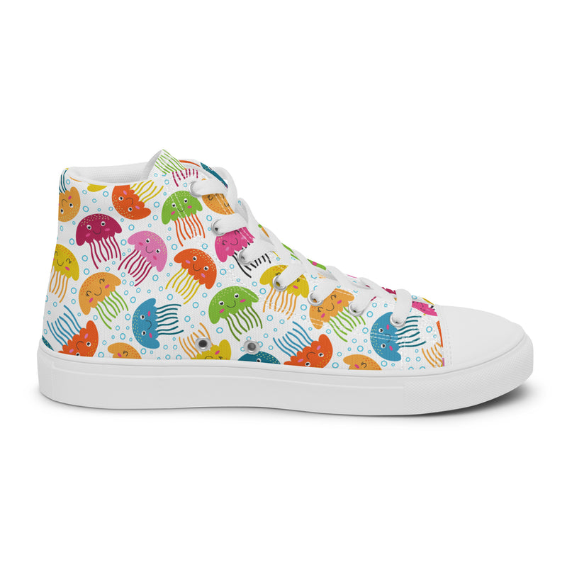 Jellyfish Fan High Top #126 - Sole Detail | HA!LO Canvas Sneakers
