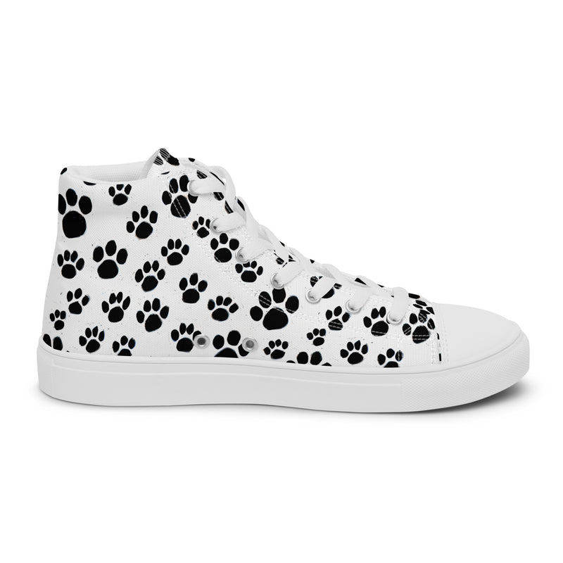 Paw Print High Top #133 - Sole Detail | HA!LO Canvas Sneakers