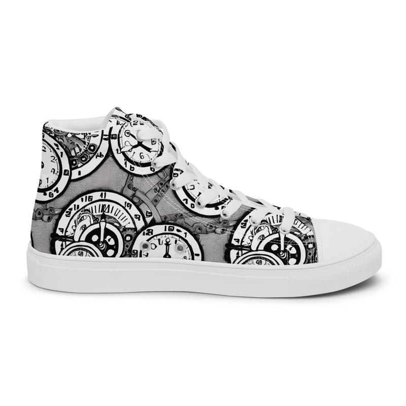 Steampunk Clock High Top #142 - Sole Detail | HA!LO Canvas Sneakers