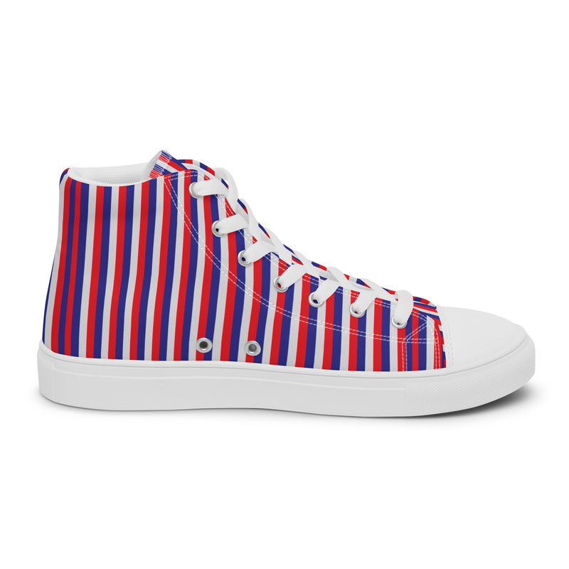 Patriotic Stripe High Top #154 - Sole Detail | HA!LO Canvas Sneakers