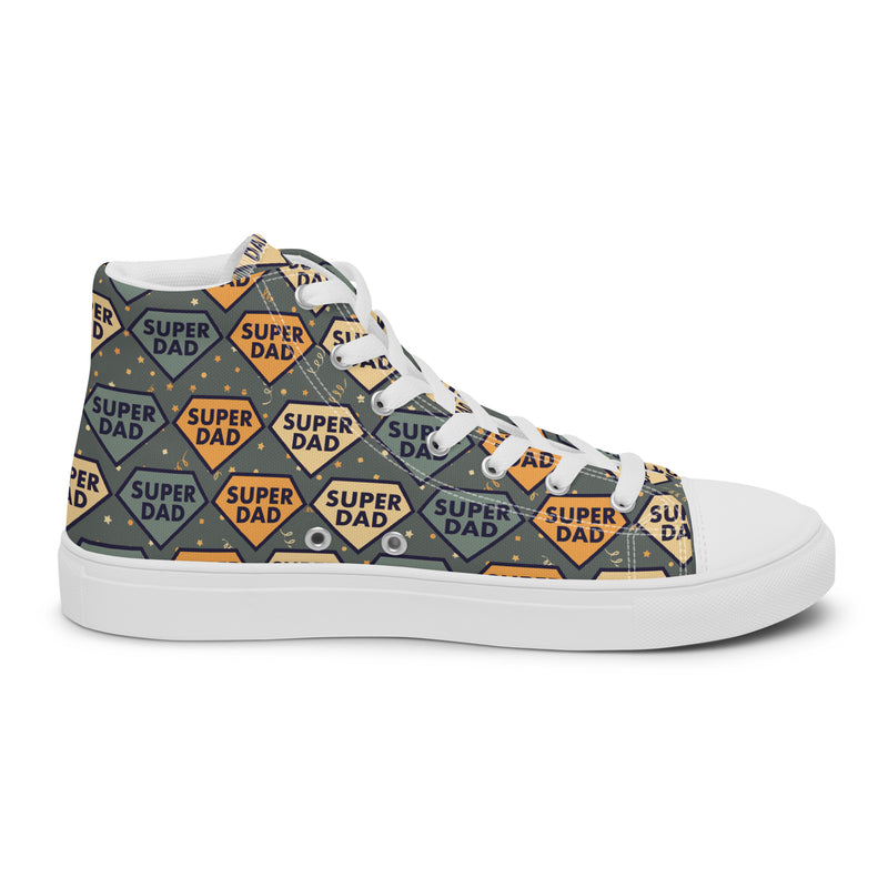 Dad Badge Teal High Top #168 - Sole Detail | HA!LO Canvas Sneakers