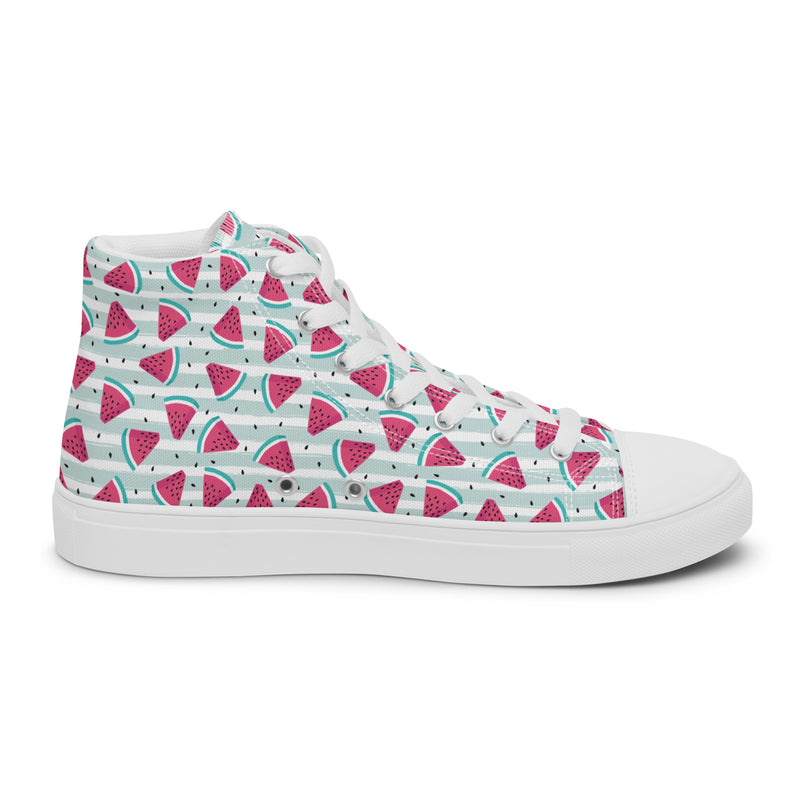 Watermelon Slice High Top #188 - Sole Detail | HA!LO Canvas Sneakers