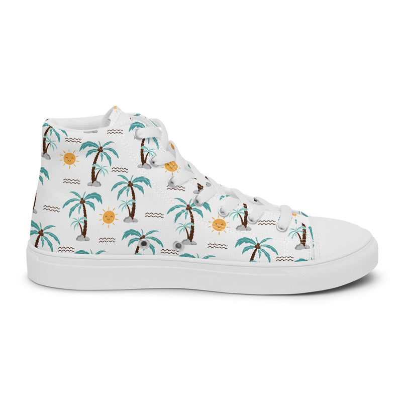 Palm Tree High Top #189 - Sole Detail | HA!LO Canvas Sneakers