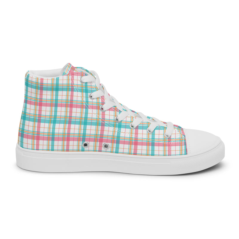 Mint Plaid High Top #199 - Sole Detail | HA!LO Canvas Sneakers