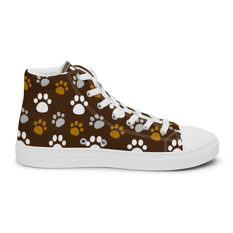 Brown Paw High Top #209 - Sole Detail | HA!LO Canvas Sneakers