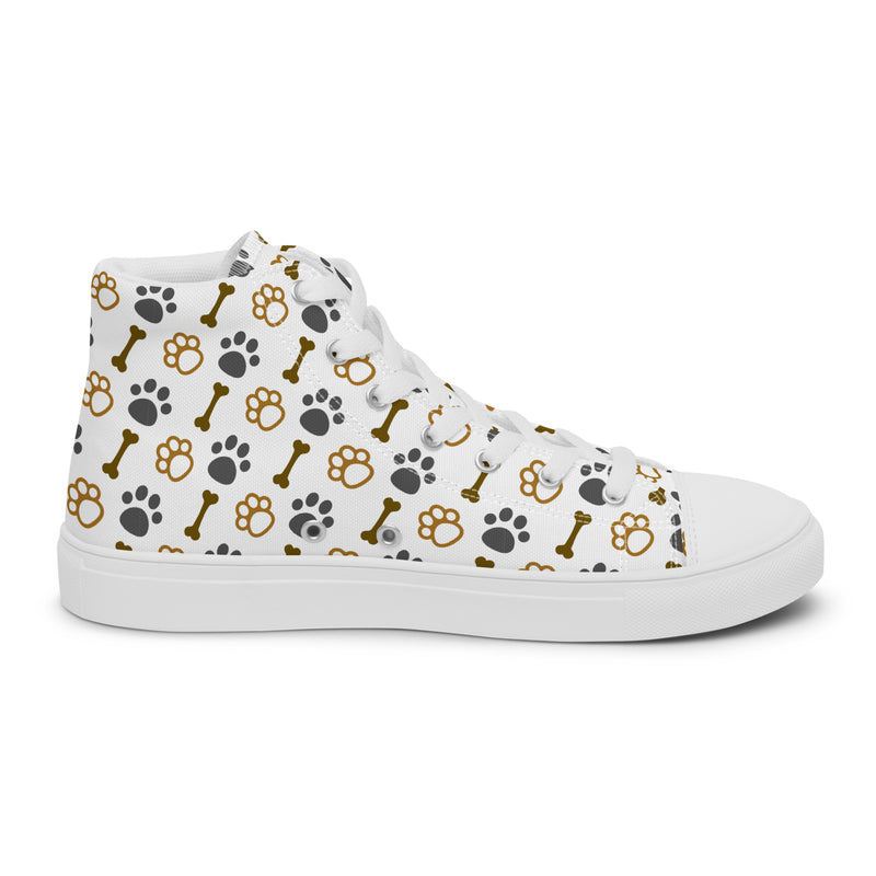 Paw Print Mix High Top #212 - Sole Detail | HA!LO Canvas Sneakers