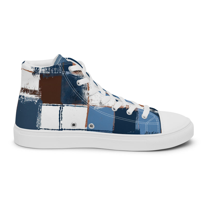 Denim Plaid High Top #228 - Sole Detail | HA!LO Canvas Sneakers