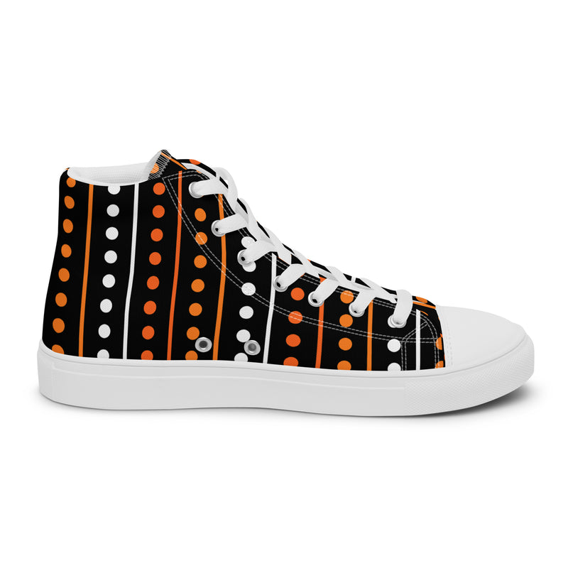 Halloween Dot Stripe High Top #249 - Sole Detail | HA!LO Canvas Sneakers