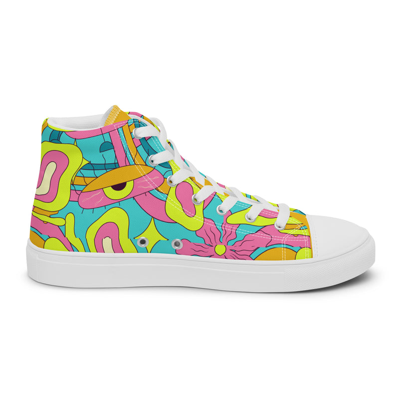 Psychedelic Swirl High Top #273 - Sole Detail | HA!LO Canvas Sneakers