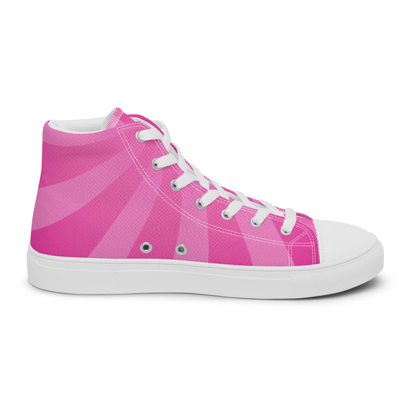 Pink Plaid High Top #274 - Sole Detail | HA!LO Canvas Sneakers