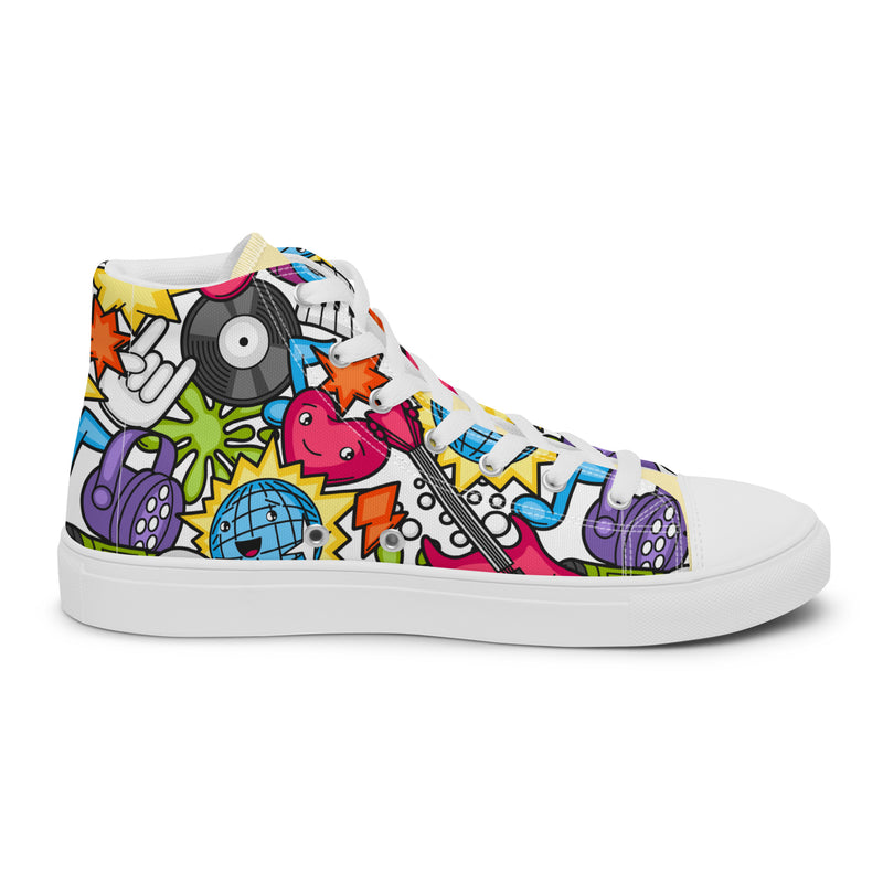 Monster Doodle High Top #275 - Sole Detail | HA!LO Canvas Sneakers