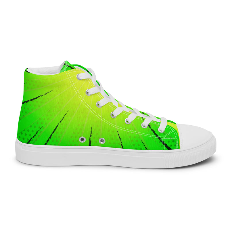 Lime Gradient High Top #277 - Sole Detail | HA!LO Canvas Sneakers