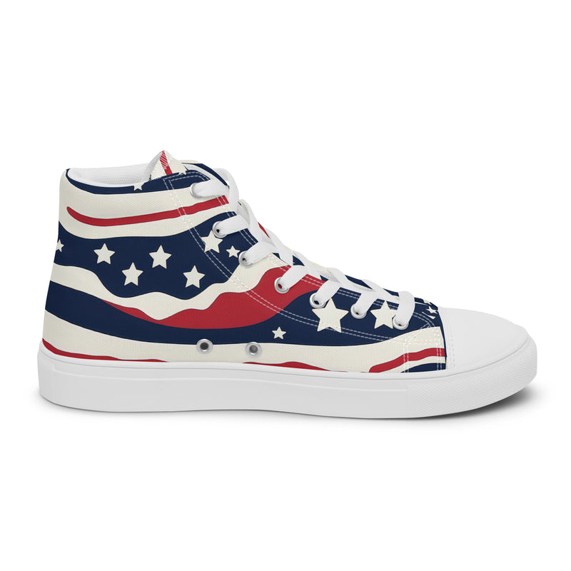 Americana Stars High Top #326 - Front View | HA!LO Canvas Sneakers
