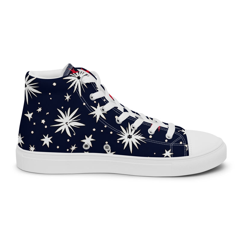 Firework Night High Top #352 - Front View | HA!LO Canvas Sneakers