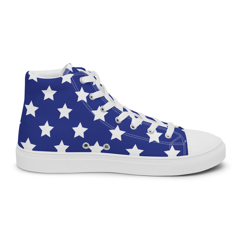 Blue Star High Top #349 - Front View | HA!LO Canvas Sneakers